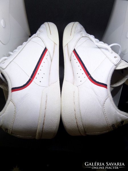 Adidas originals continental 80 white (original) leather unisex 39 1/3 size bth: 24.5 cm vintage sports shoes