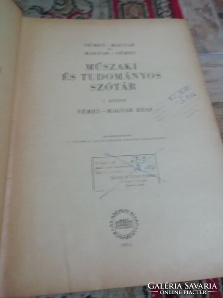 Technical scientific dictionary 1953