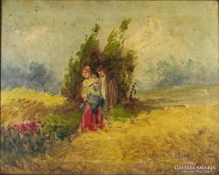 1P065 xx. Century artist: peasant life picture