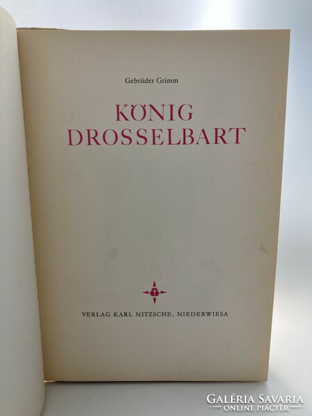 König Drosselbart - különlegesen illusztrált mesekönyv az 1970-es évekből - ritka példány