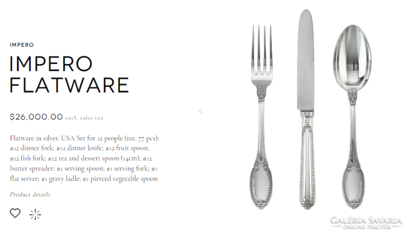 Silver Buccellati cutlery set for 6 people (fm53)