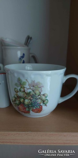 Kahla, strawberry-grape, porcelain tea mug, cup