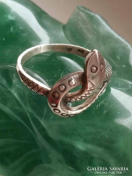 Snake 925 sterling silver ring size 57