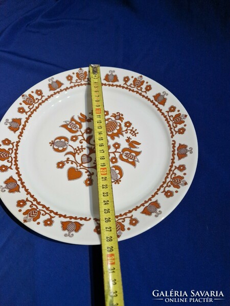 Alföldi nagy méretű barna mintás fali tányér