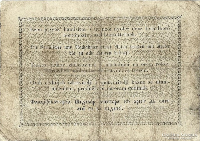 1 Forint 1848 Kossuth banknote in original condition 2.
