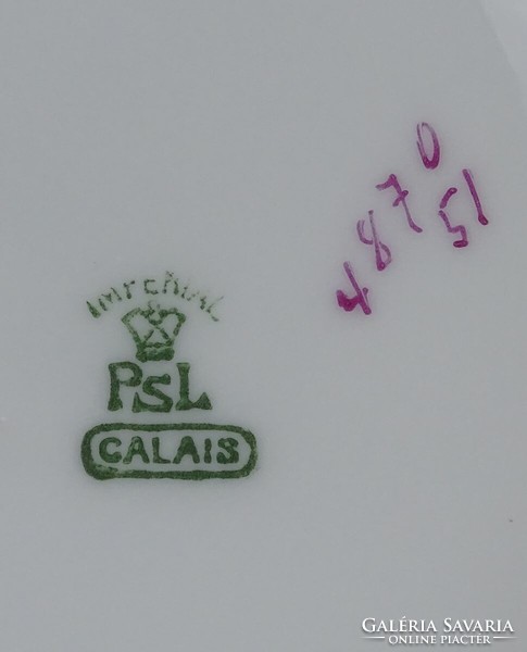 1P114 Régi jelzett Imperial Calais aranyozott porcelán kávéskészlet