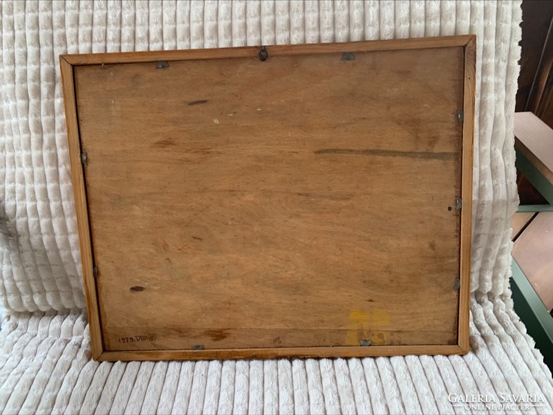 Superman from 1979 engraved on wood in a wooden picture frame, individually handmade