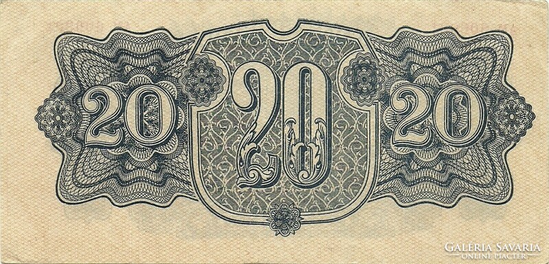 20 Koruna crown 1944 vh. Czechoslovakia 2.