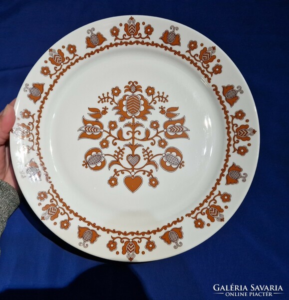 Alföldi nagy méretű barna mintás fali tányér
