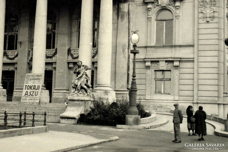 Nagyvárad - Szigliget theater - Tokaj aszu / let it be as it used to be - sign - postcard - 1941