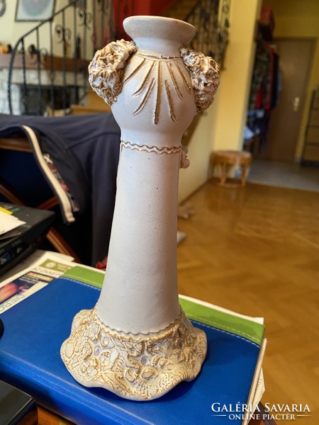 Győrbíró enikó girl ceramic candle holder