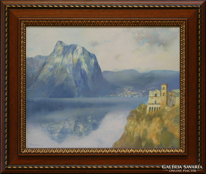 Emil Szekeres: Adriatic Gulf - with frame 52x62 cm - artwork: 40x50 cm - 2395/701