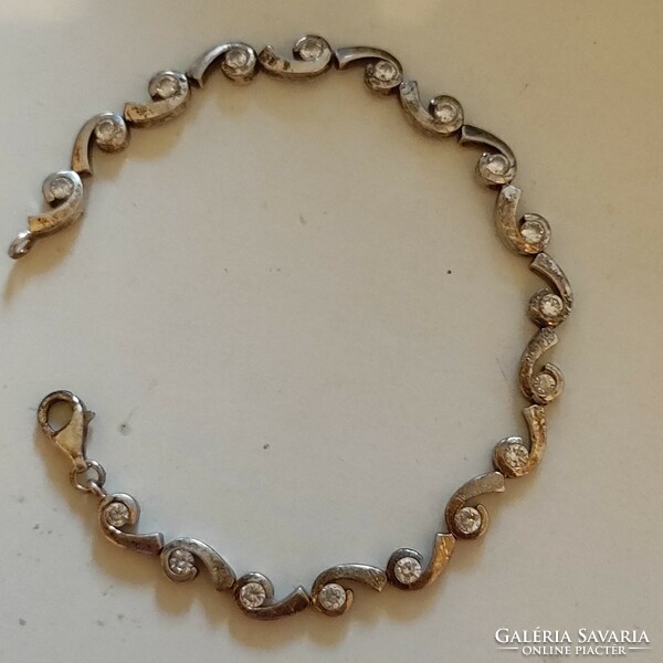 Master-marked oxidized silver bracelet 19.5 cm