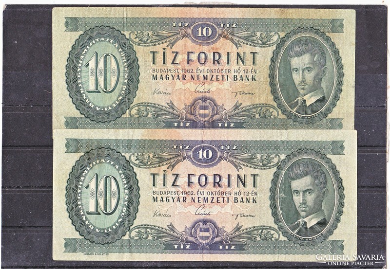 Hungary 10 forints 1962 fa