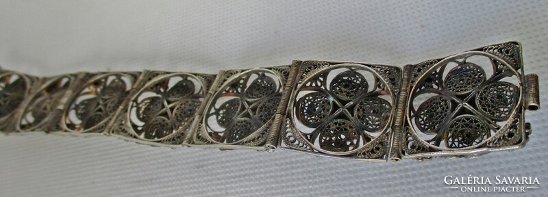 Rare antique silver bracelet with corals