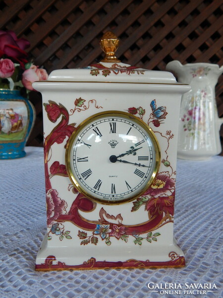 Mason's mandalay red mantel or table clock