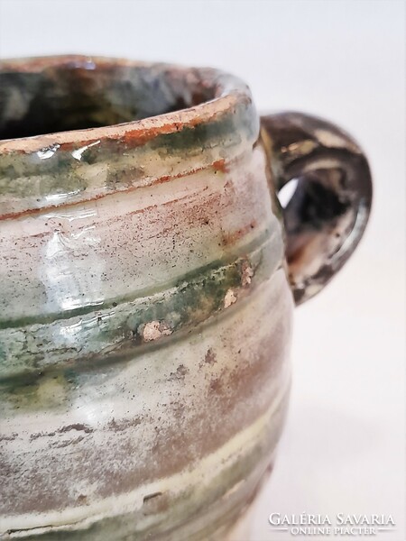 Antique folk ceramic bowl