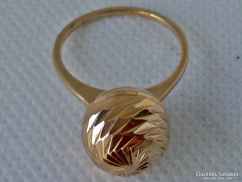 Beautiful extra large spherical 14kt gold ring