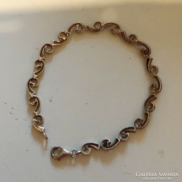 Master-marked oxidized silver bracelet 19.5 cm