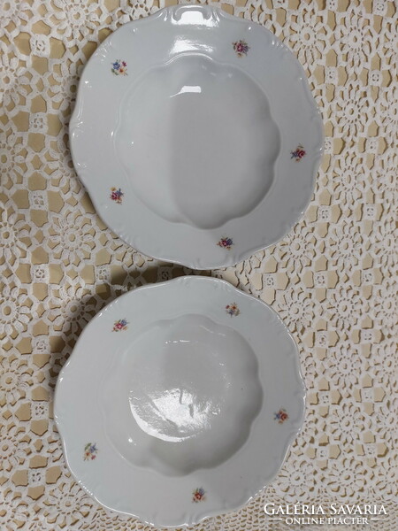Zsolnay 2db mély porcelán tányér