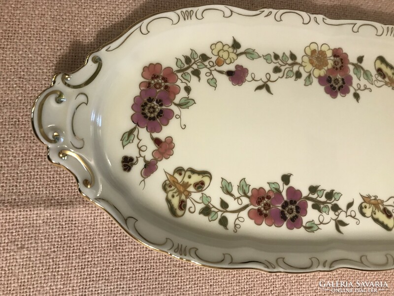 Zsolnay butterfly cake sandwich plate serving tray