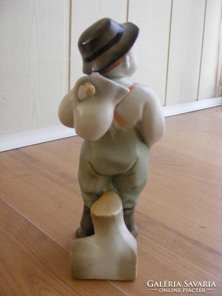 Boy with a jug, Zsolnay porcelain