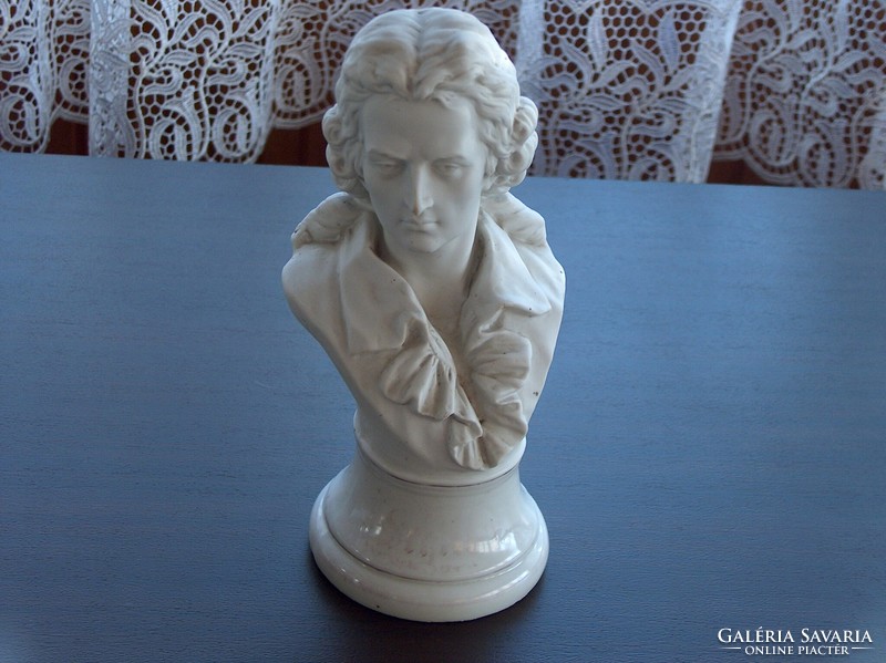 Porcelán szobor SCHILLER, hibátlan,mellszobor, nagyobb méretű