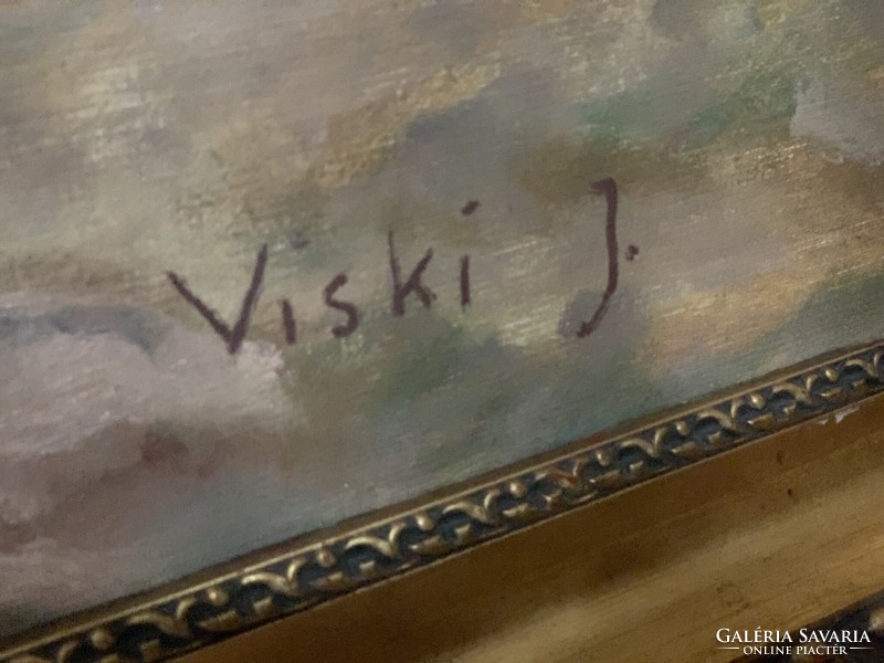 Viski János festmény 60x80cm +keret