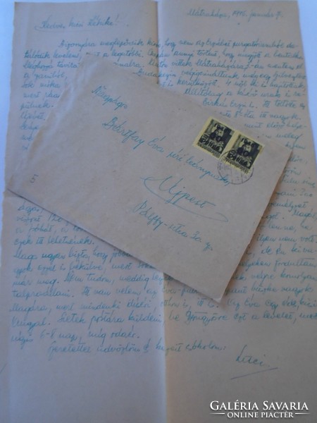 D199164 inflation letter - 1945 matraháza, István László Juhász - Bártfay - Újpest