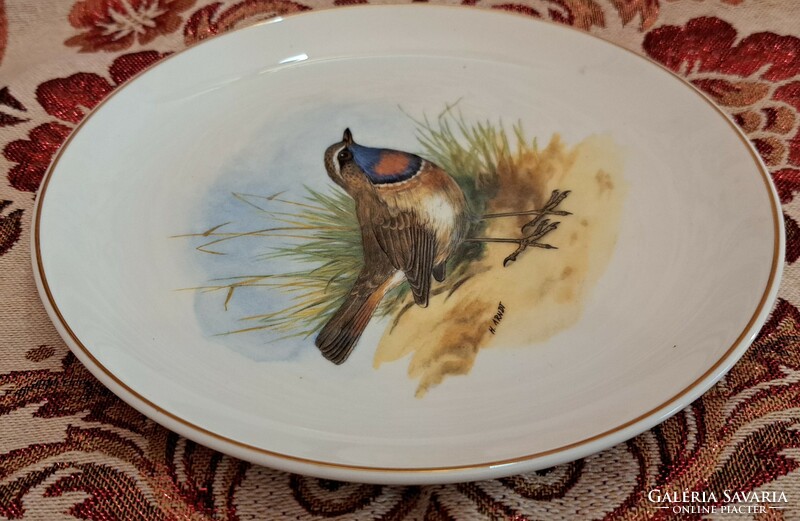 Blue bird porcelain decorative plate (l4182)
