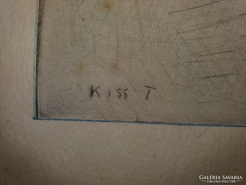KISS Terézia Alkotása : Csendélet Kaktusz és gesztenye rézkarc KERET NÉLKÜL a képek szerint