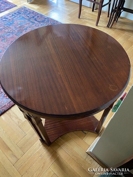 Round table with marquetry