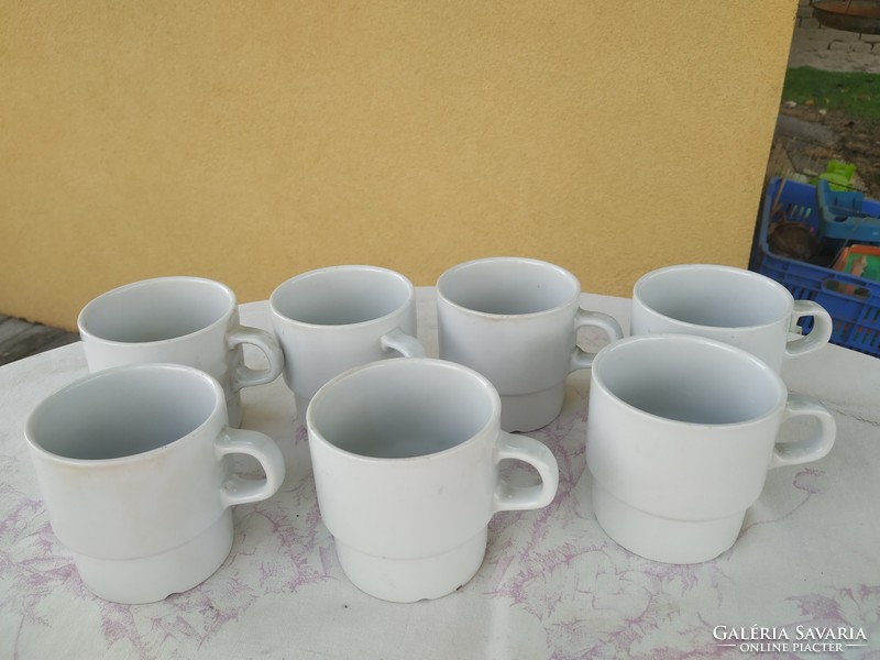 Alföldi porcelain stackable cups, glasses, mugs 7 pieces for sale!