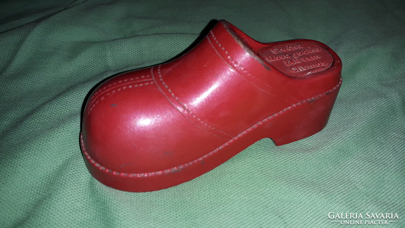 Régi Jugoszláv  CHEMOS műanyag gyár cipő alakú Újév reklám palackbontó 12 cm a képek szerint