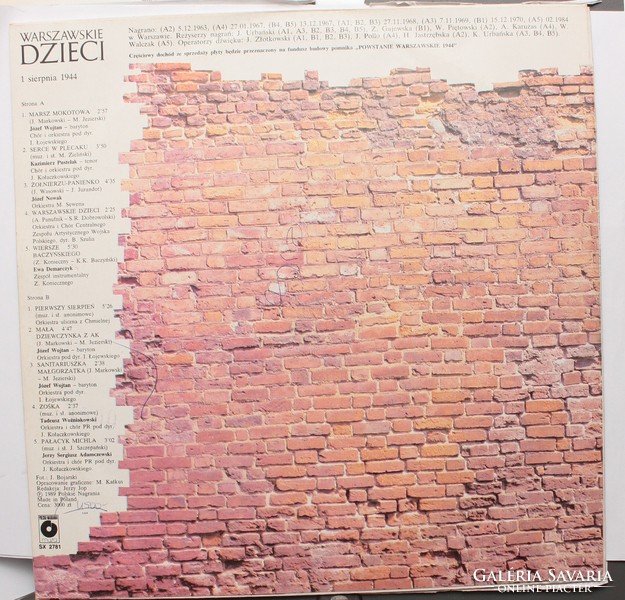 Warsaw Ghetto Uprising musical Polish - vinyl record lp