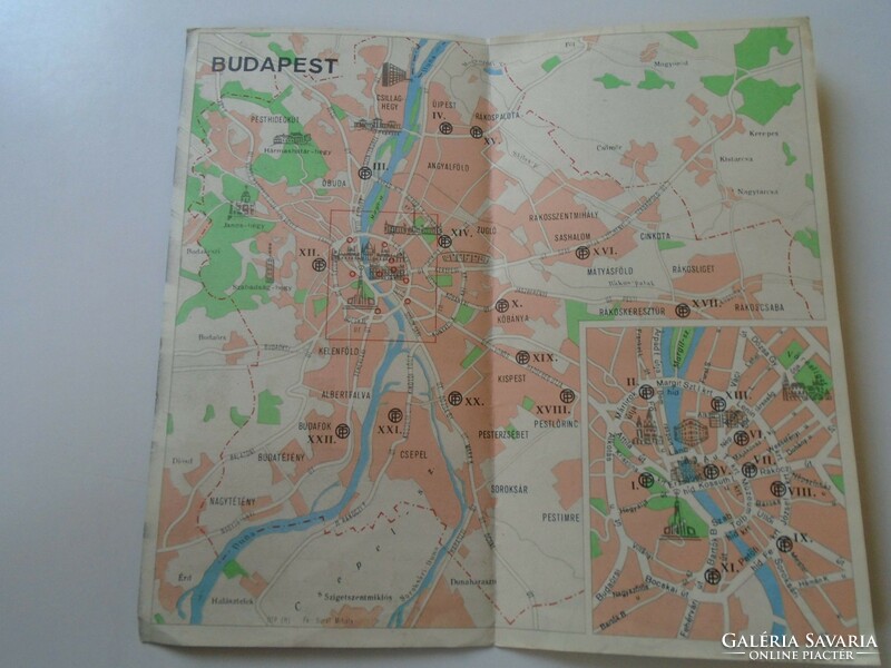 ZA456.6  OTP reklámanyag - Budapest és Balaton  térkép