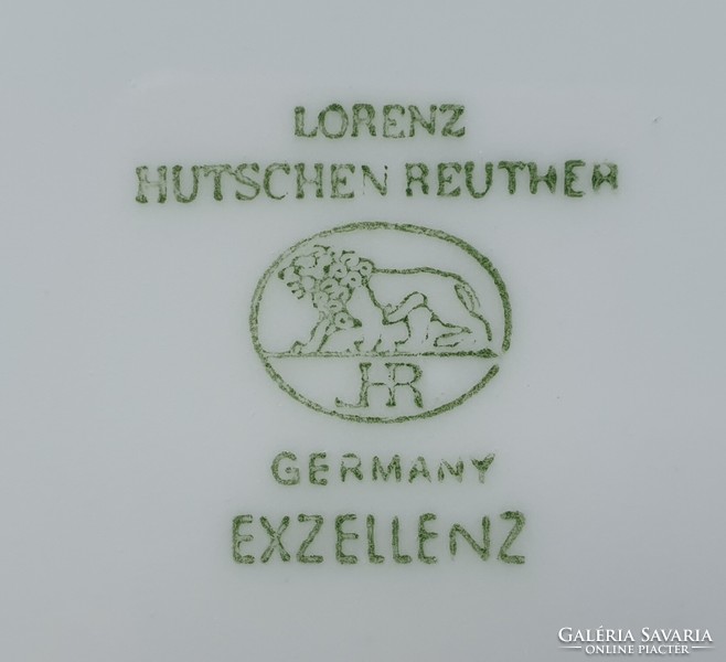 Lorenz Hutschenreuther német porcelán karácsonyi tál tányér téli táj templom