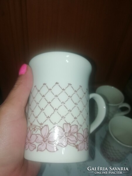 England pink floral mugs in perfect condition 6 pcs