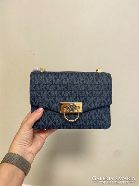 Michael kors shoulder bag side bag - logo pattern - dark blue