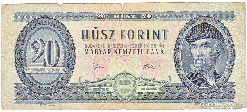 Magyarország 20 forint 1975 FA