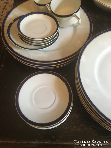 Kronach bavaria else German porcelain dinner/coffee set, incomplete, damaged condition.