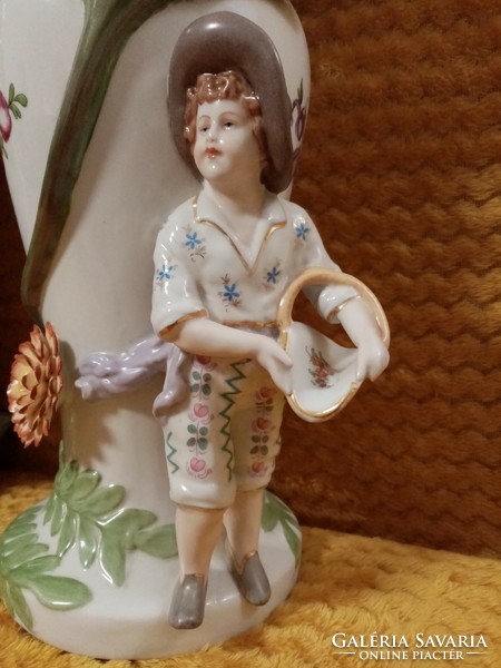 Nagyméretű nápolyi porcelán váza pár