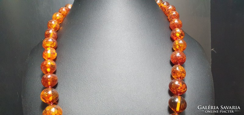 Vintage Russian amber necklace