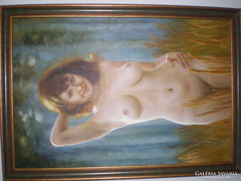 Wonderful female nude, signed. Gleven l (can be English or Dutch..