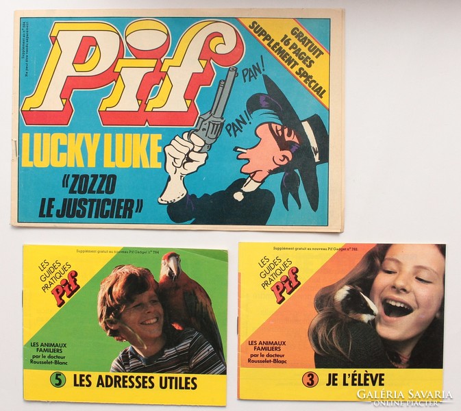 PIF Magazin 1 db, francia nyelvű retró! + mellékletek - 1980-as évek