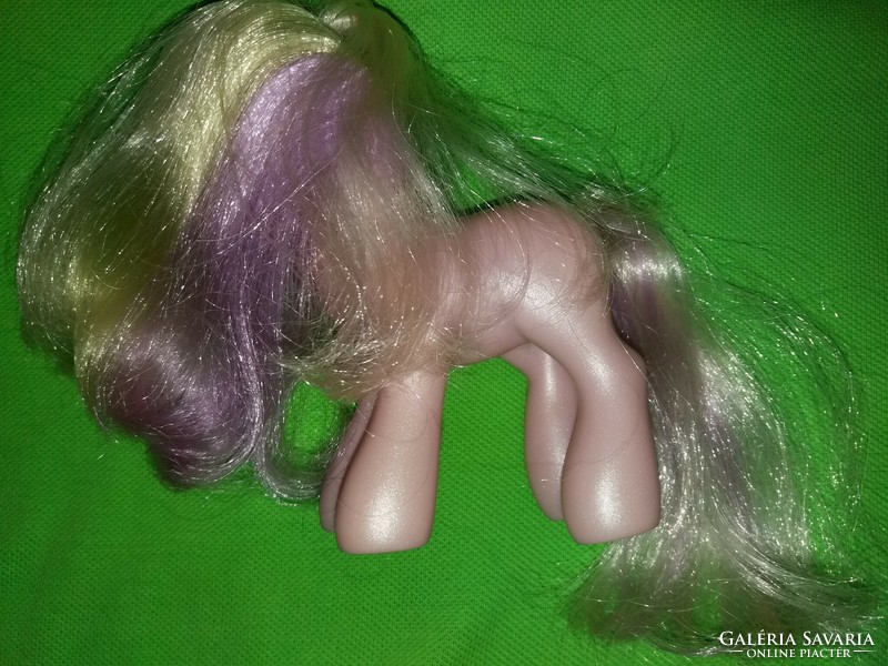 Beautiful high-quality hasbro fluffy blonde purple mane my little pony horse 16 cm according to the pictures 3.