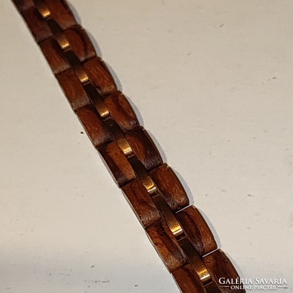 New wong wood/steel bracelet 1/4 price