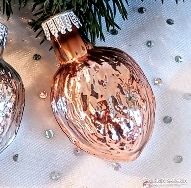 Old Sopron Christmas tree ornament walnut 6-6.5cm 2pc/pc