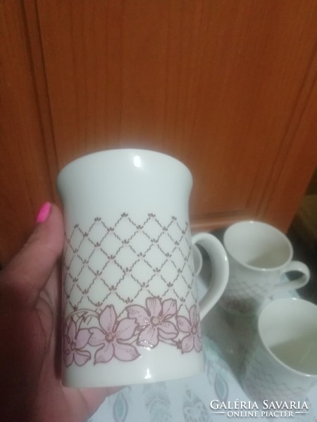 England pink floral mugs in perfect condition 6 pcs