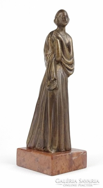 1P129 Pepper Miklós bronze lady figurine 21 cm